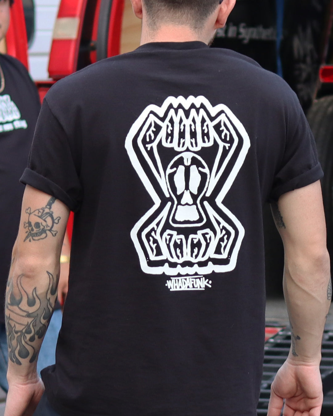 WHADAFUNK SKULL TEETH BLACK T-SHIRT