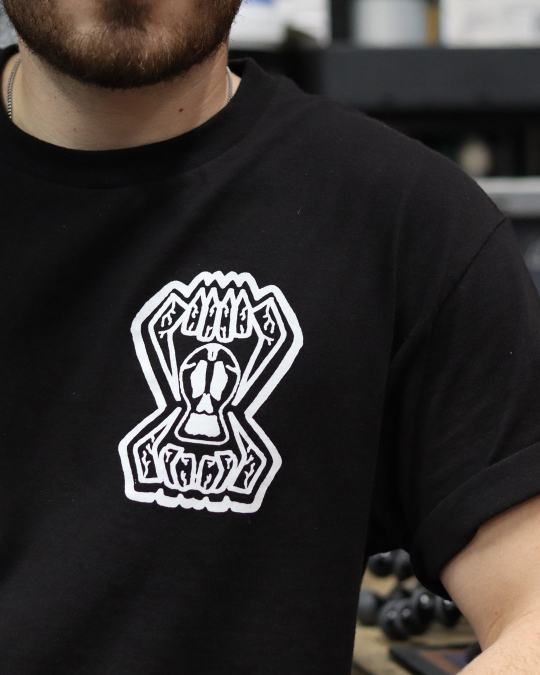 WHADAFUNK SKULL TEETH BLACK T-SHIRT