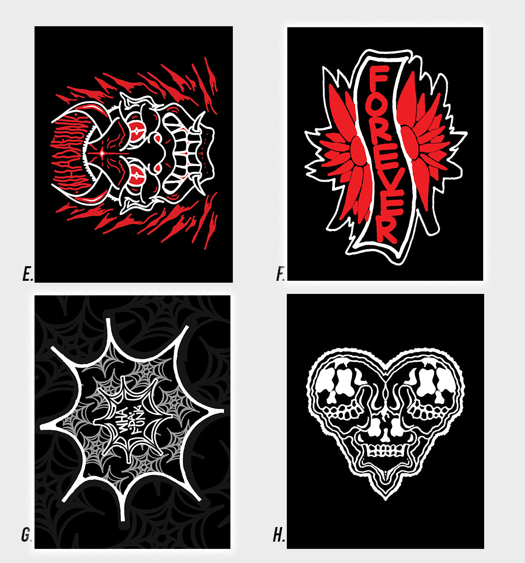 WHADAFUNK Mini Prints featuring bold graphic streetwear art for room decor.