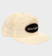 Load image into Gallery viewer, CREAM SURF STYLE SNAPBACK HAT - BEIGE /BLACK WHADAFUNK PATCH
