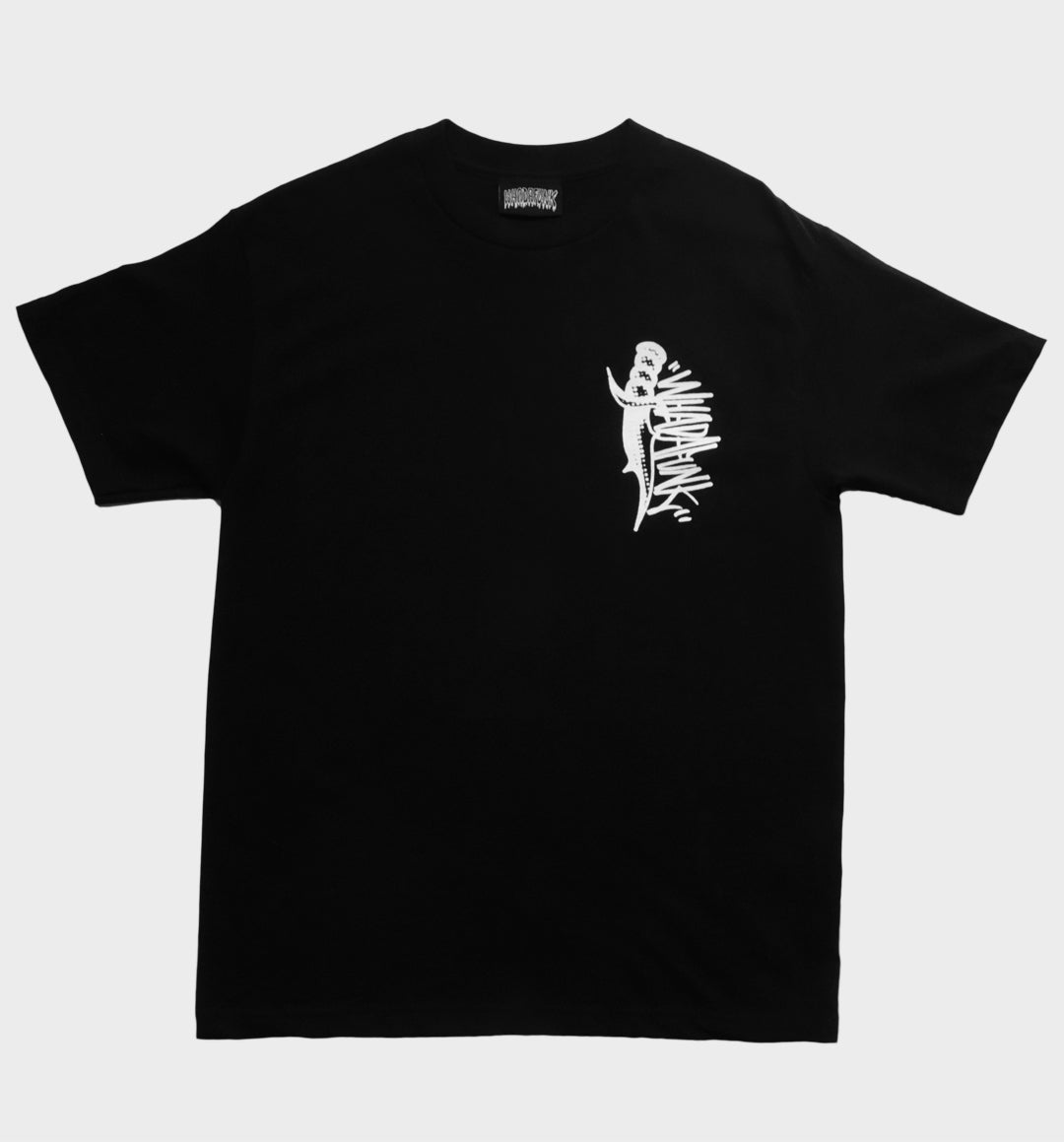 WHADAFUNK Dagger Black T-Shirt featuring bold streetwear-inspired graphic design.