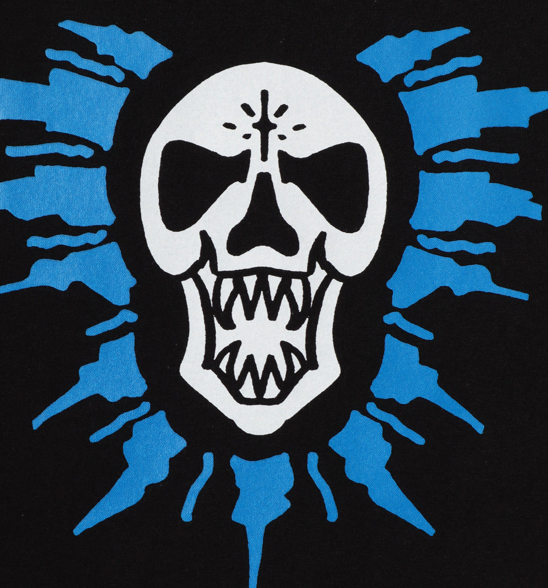 WHADAFUNK BURST SKULL BLACK T-SHIRT