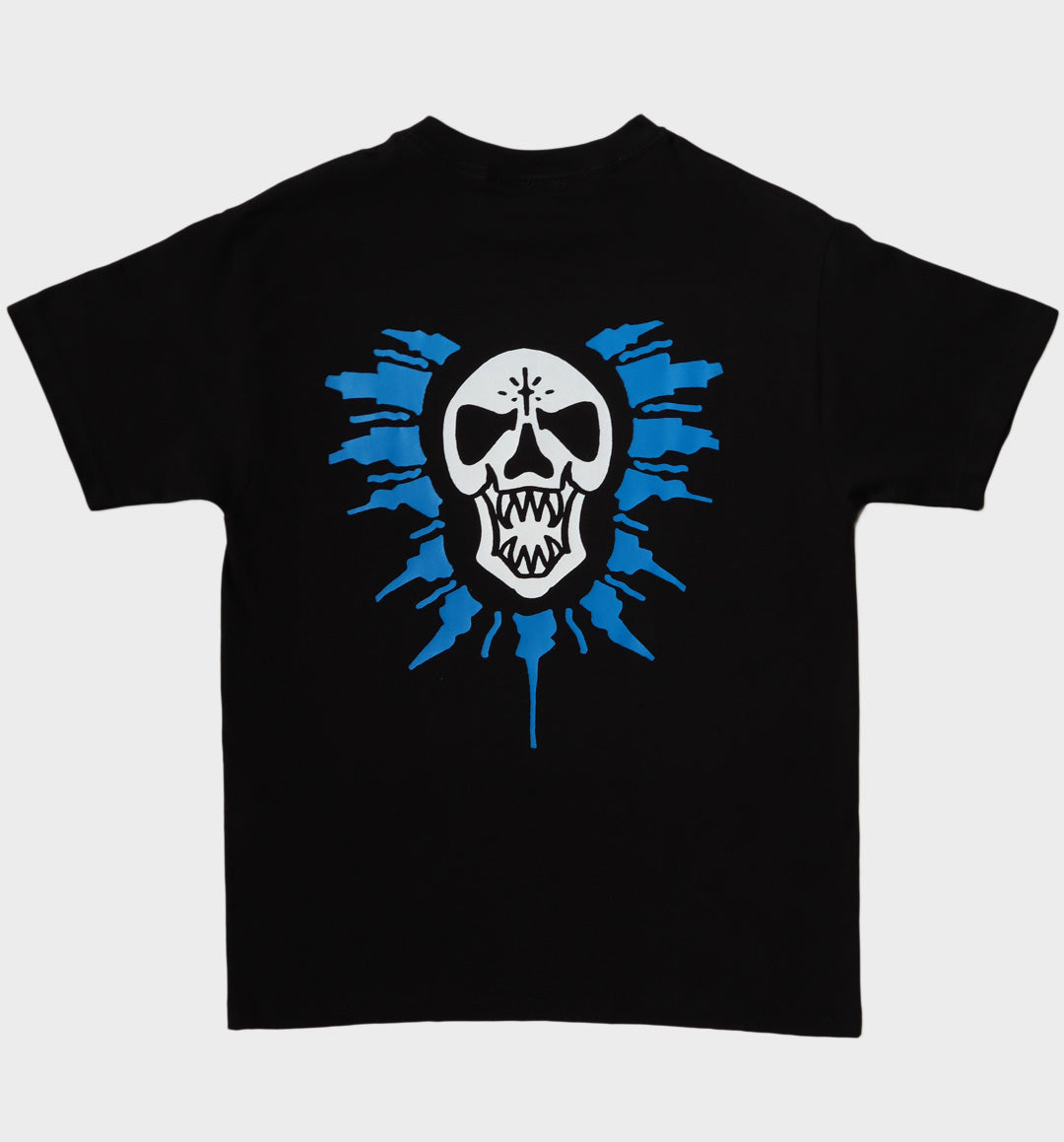 WHADAFUNK BURST SKULL BLACK T-SHIRT