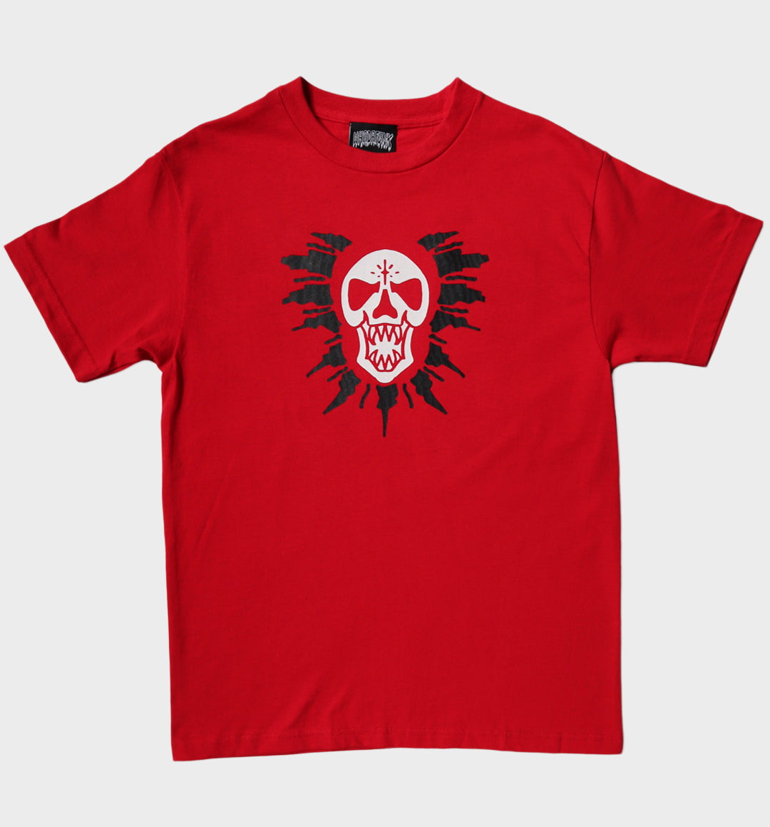 WHADAFUNK BURST SKULL RED T-SHIRT