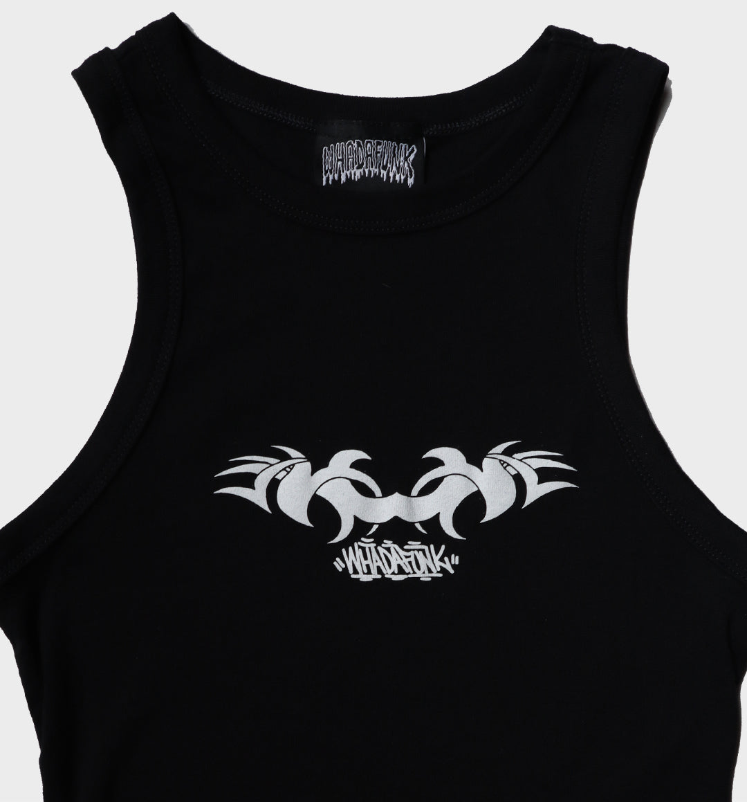 WHADAFUNK LADIES TRIBAL BLACK TANKTOP
