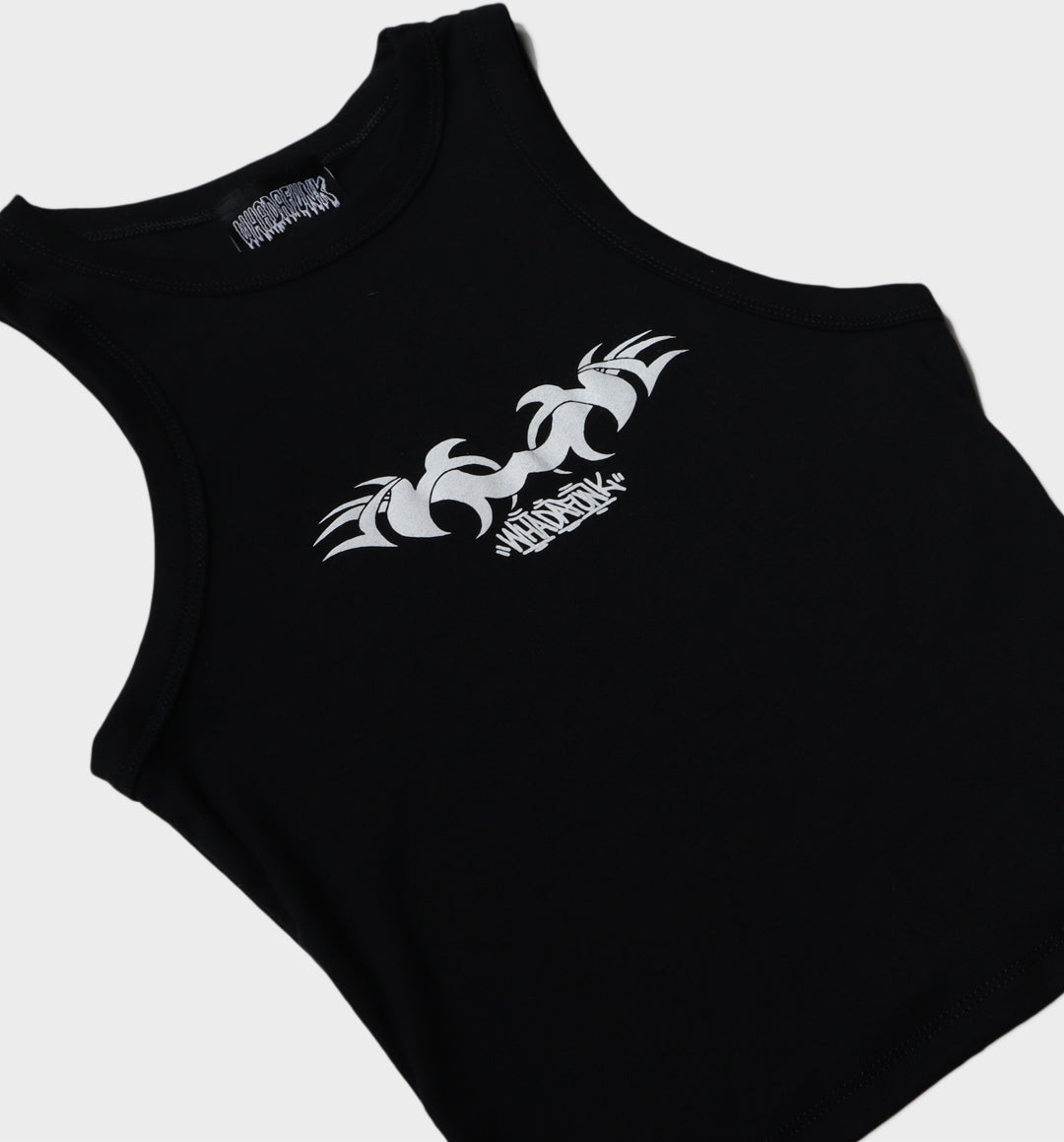WHADAFUNK LADIES TRIBAL BLACK TANKTOP