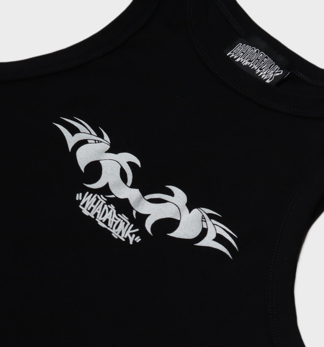 WHADAFUNK LADIES TRIBAL BLACK TANKTOP