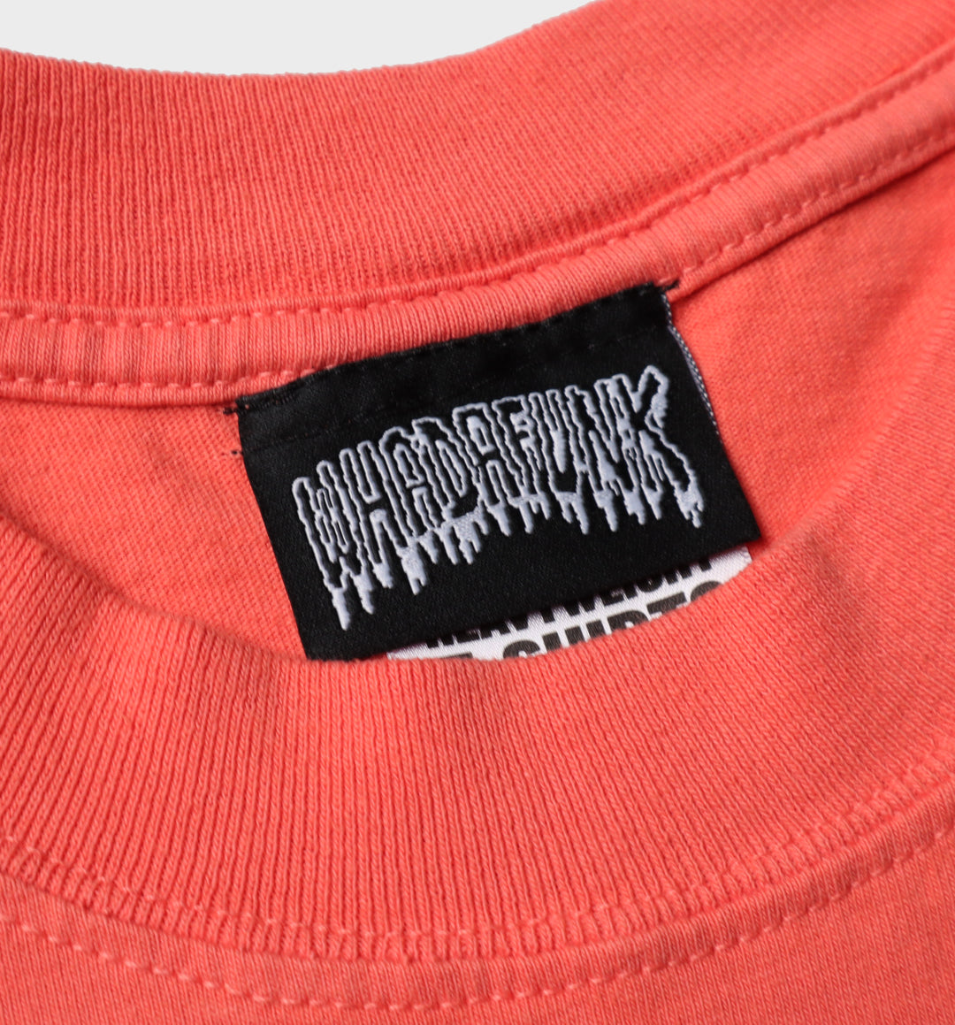 WHADAFUNK SKULL TEETH OVERSIZED PEACH T-SHIRT