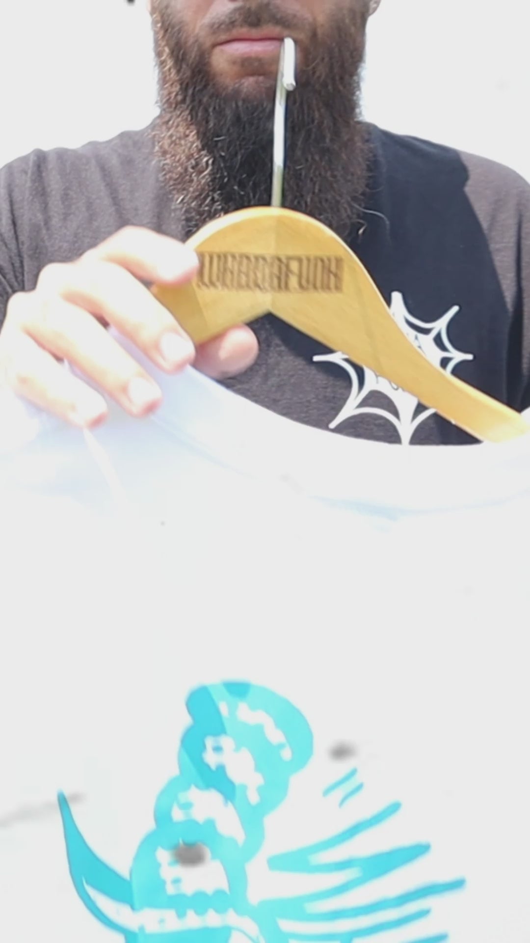 WHADAFUNK Dagger White T-Shirt featuring a bold streetwear-inspired dagger graphic design.