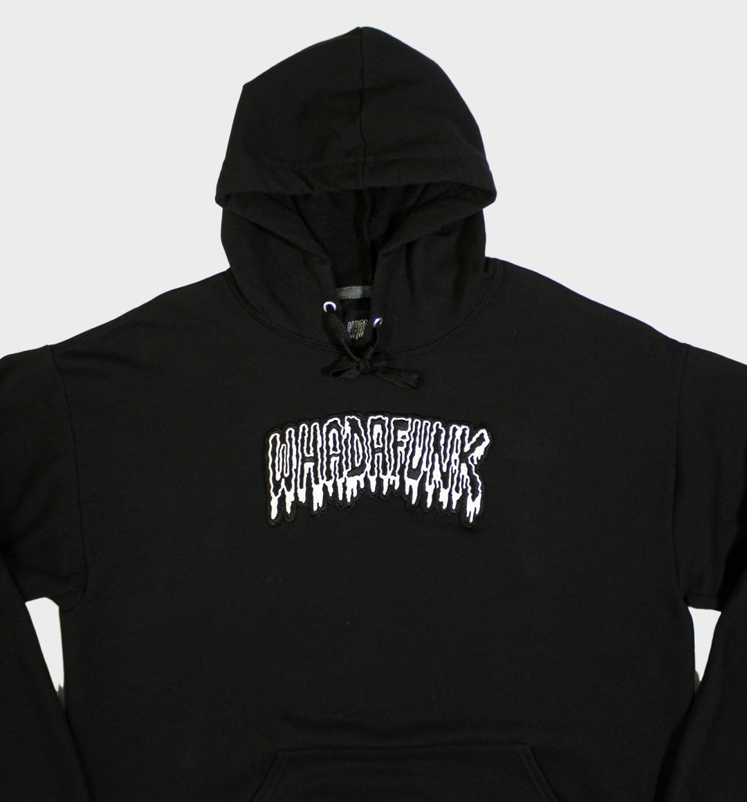 DRIPPY FUNK PULLOVER HOODIE - UNISEX  BLACK HOODIE