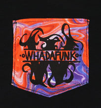 Load image into Gallery viewer, WHADAFUNK Trippin Out Pocket Tshirt Close Up Design Details
