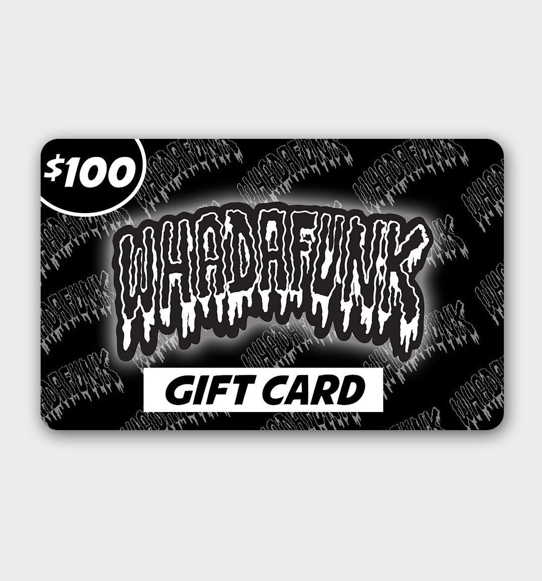 WHADAFUNK Gift Card – the perfect gift for streetwear enthusiasts.