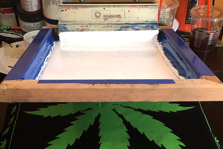 Screen Printing & Sewing Labels On Bandannas