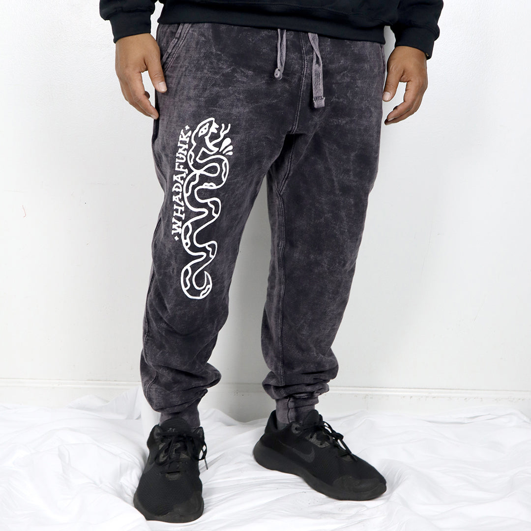 WHADAFUNK SNAKE VINTAGE WASH SWEATPANTS