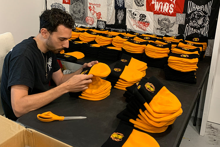 PREPARING WHADAFUNK BEANIES FOR ZUMIEZ