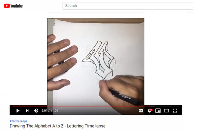 Drawing The Alphabet A to Z - Lettering Timelapse
