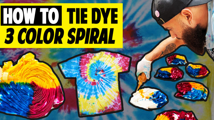 DIY: How To Tie Dye 3 Color Spiral *EASY*