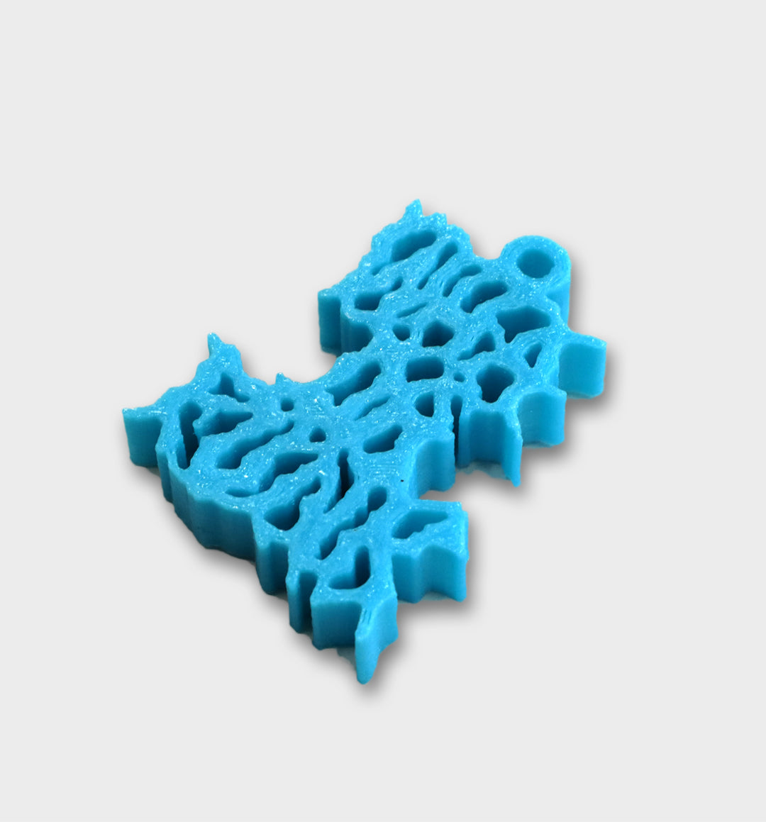 3D Printed Punk Keychains by WHADAFUNK - blue angle