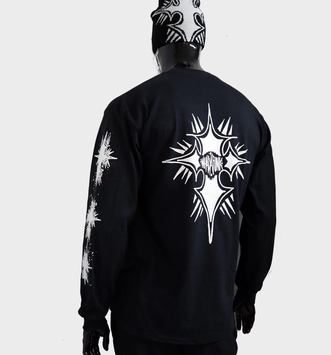 CROSS BLACK LONG SLEEVE SHIRT – whadafunk