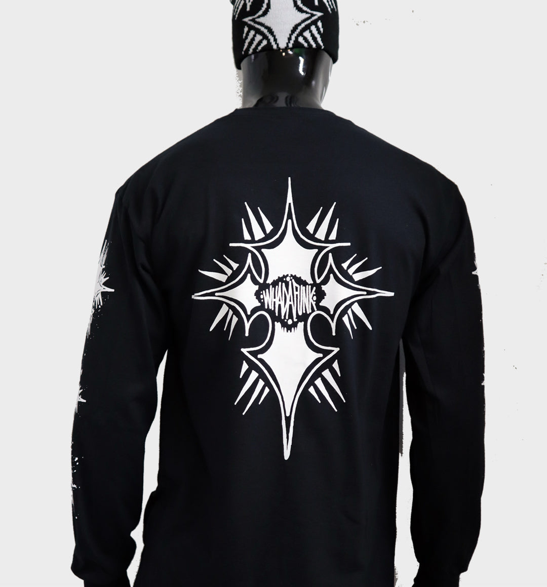 CROSS BLACK LONG SLEEVE SHIRT – whadafunk