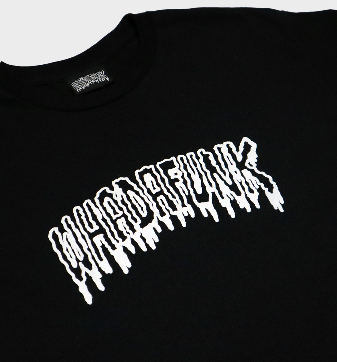 WHADAFUNK Drippy Funk Logo T-Shirt featuring a bold graphic logo design with a drippy effect.