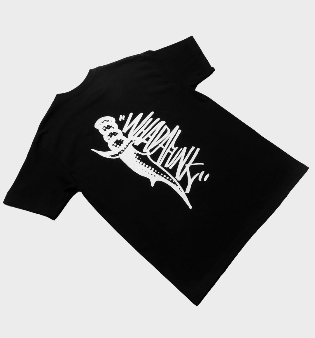 WHADAFUNK Dagger Black T-Shirt featuring bold streetwear-inspired graphic design.