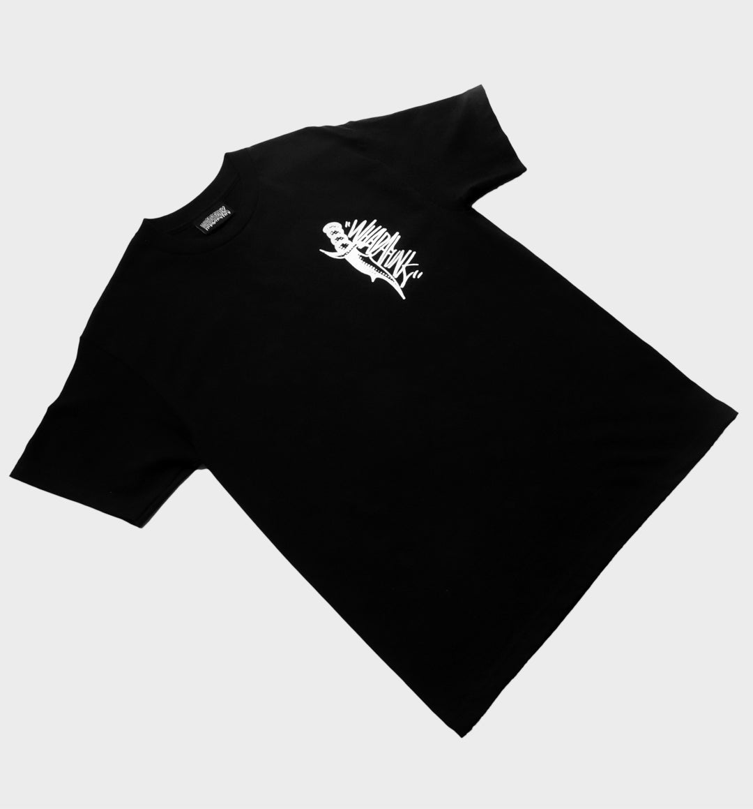 WHADAFUNK Dagger Black T-Shirt featuring bold streetwear-inspired graphic design.
