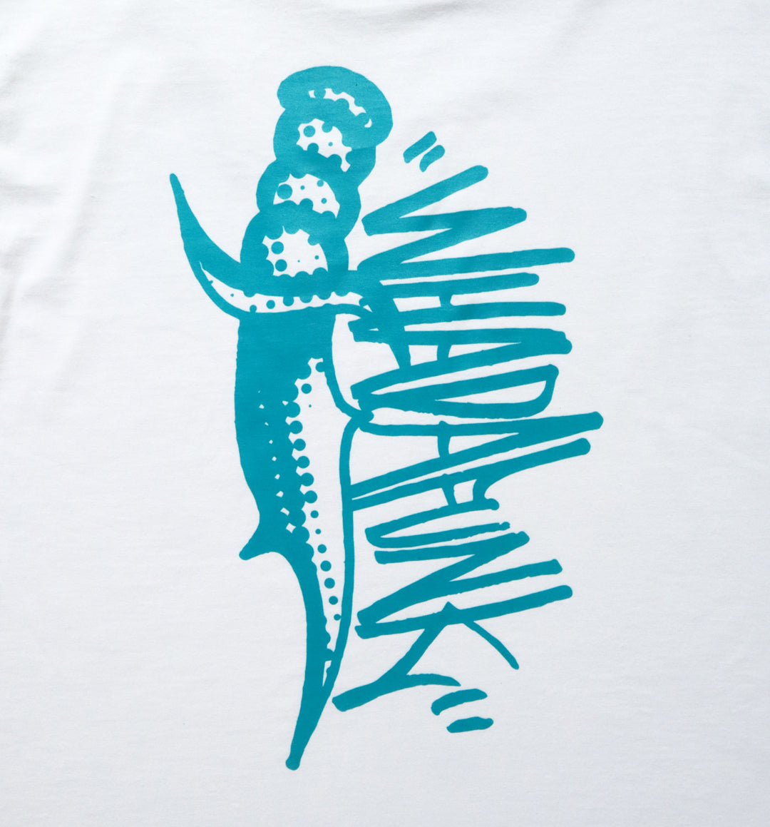 WHADAFUNK Dagger White T-Shirt featuring a bold streetwear-inspired dagger graphic design.