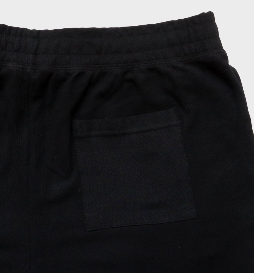 WHADAFUNK Shattered Black Shorts with bold shattered pattern design for streetwear.
