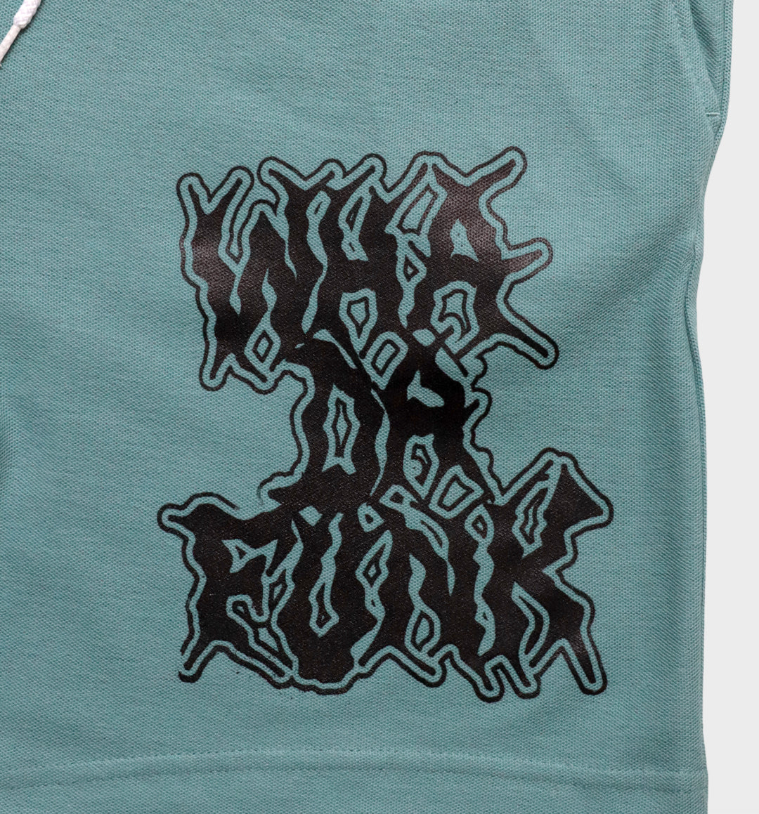 WHADAFUNK Shattered Arctic Shorts featuring bold shattered ice pattern design.