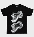 WHADAFUNK 3D CROSS BLACK T-SHIRT
