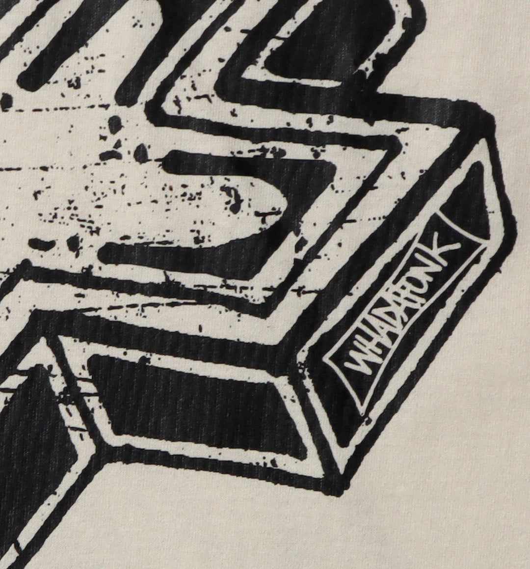 WHADAFUNK 3D CROSS CREAM T-SHIRT