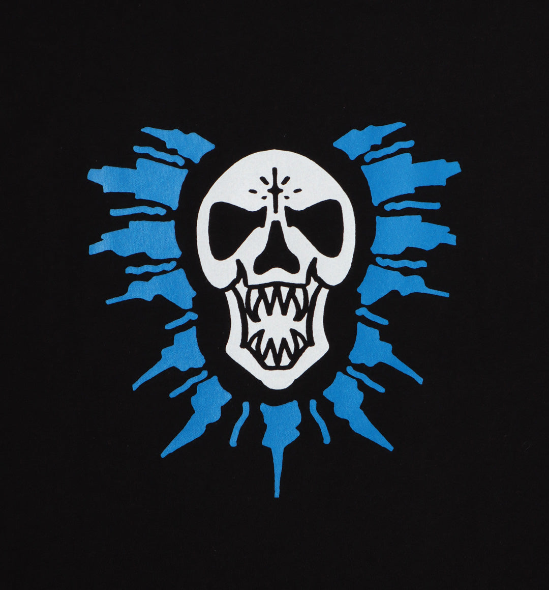 WHADAFUNK BURST SKULL BLACK T-SHIRT