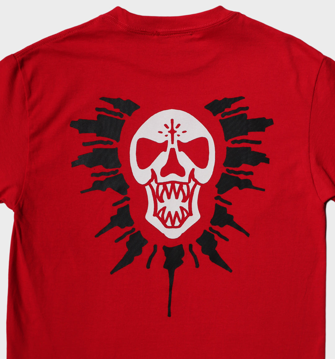 WHADAFUNK BURST SKULL RED T-SHIRT