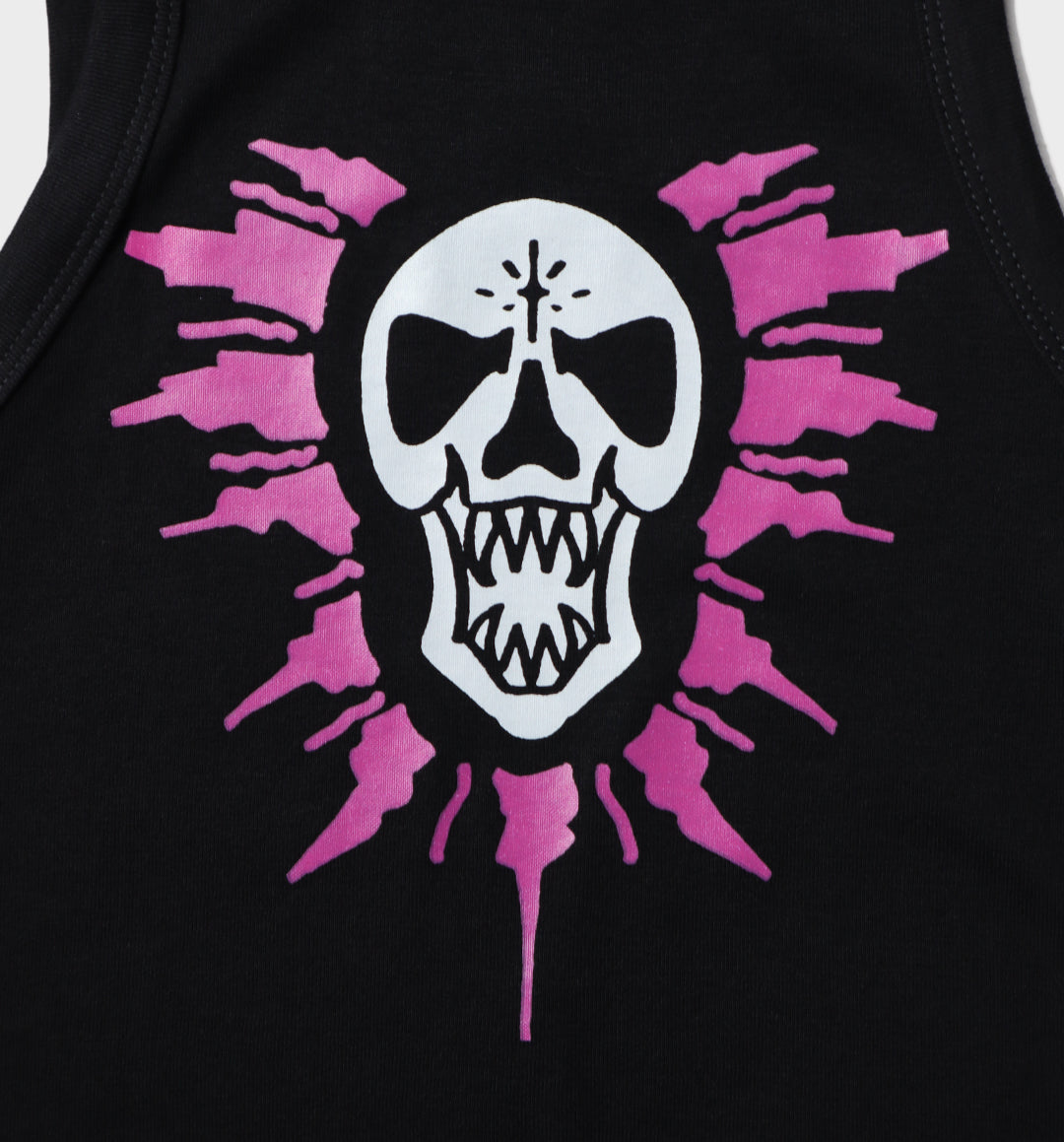 WHADAFUNK LADIES BURST SKULL TANKTOP