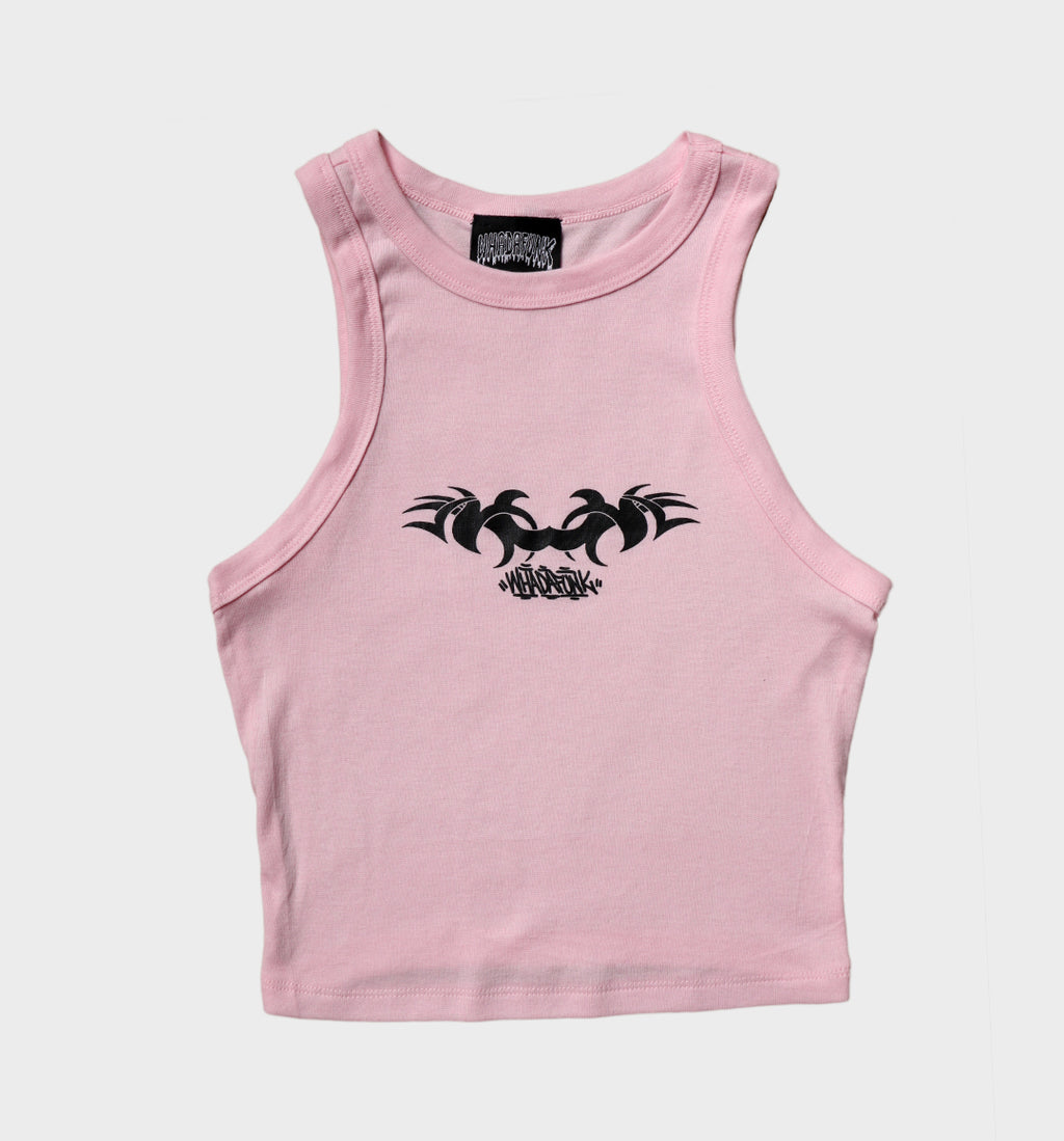 WHADAFUNK LADIES TRIBAL PINK TANKTOP