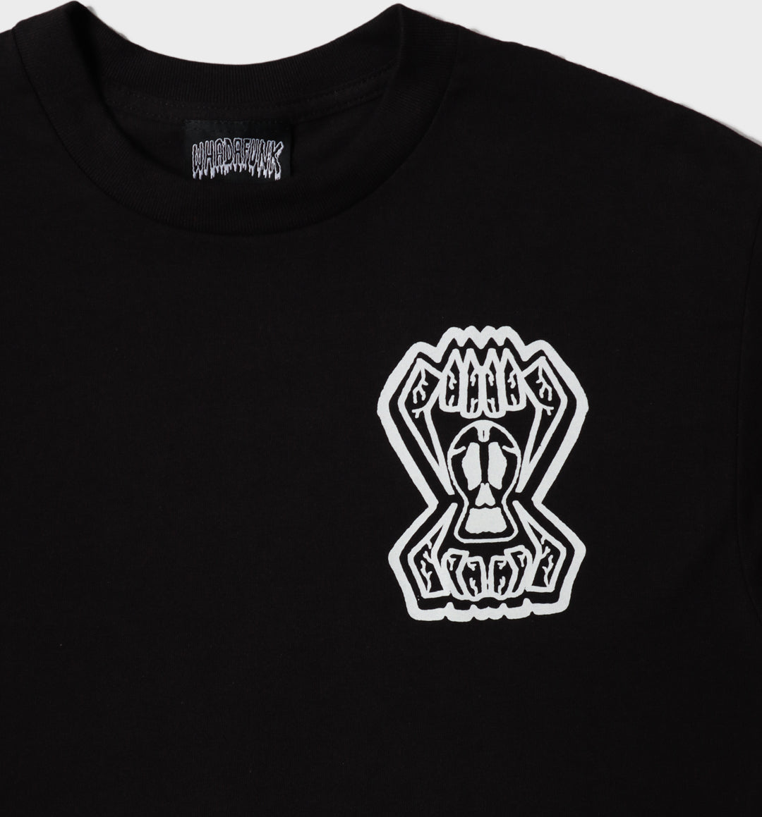 WHADAFUNK SKULL TEETH BLACK T-SHIRT