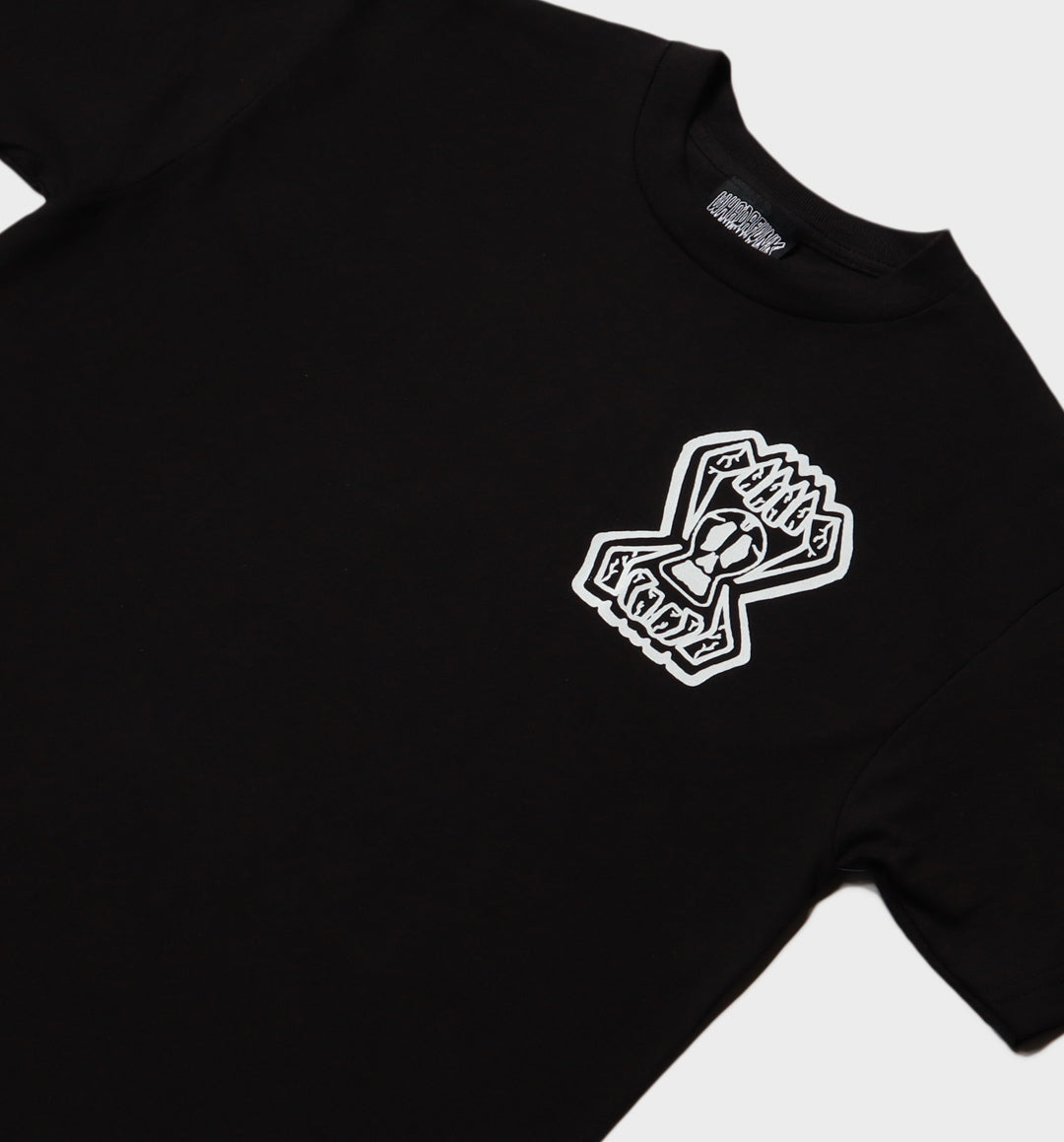 WHADAFUNK SKULL TEETH BLACK T-SHIRT