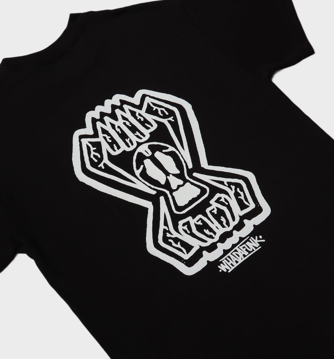 WHADAFUNK SKULL TEETH BLACK T-SHIRT