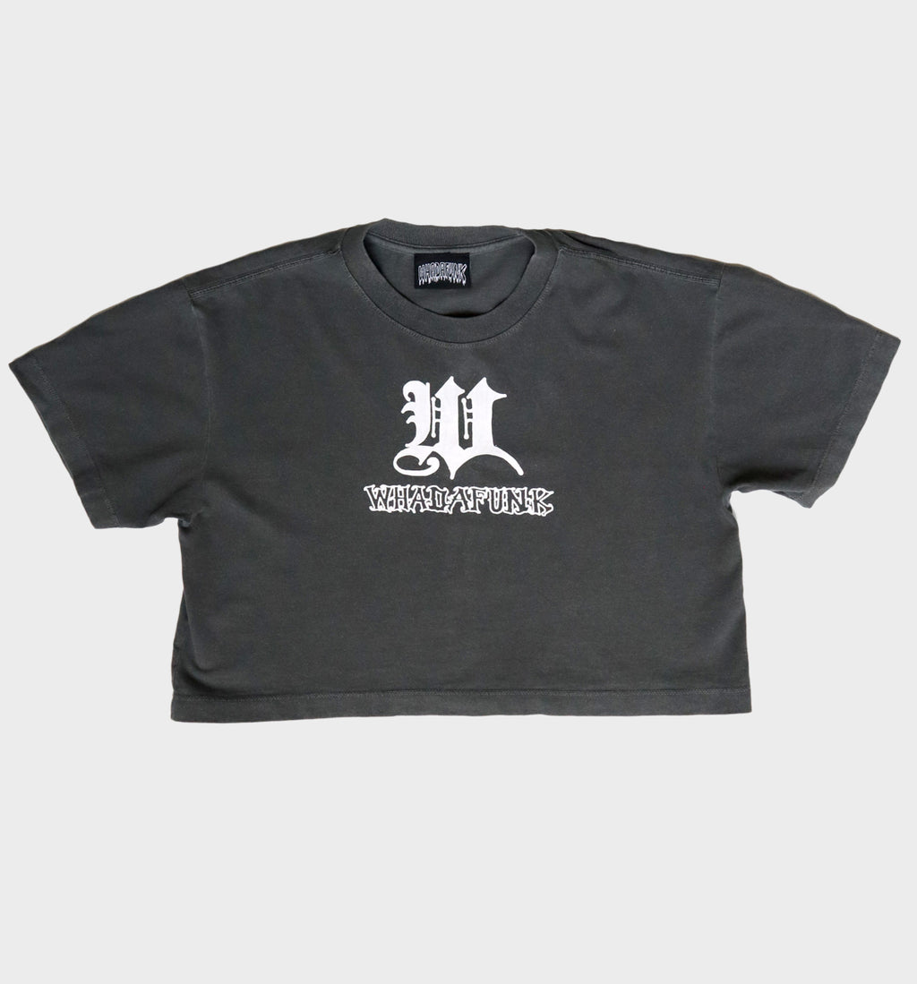 Whadafunk Cracked Skull Women's Crop Tee