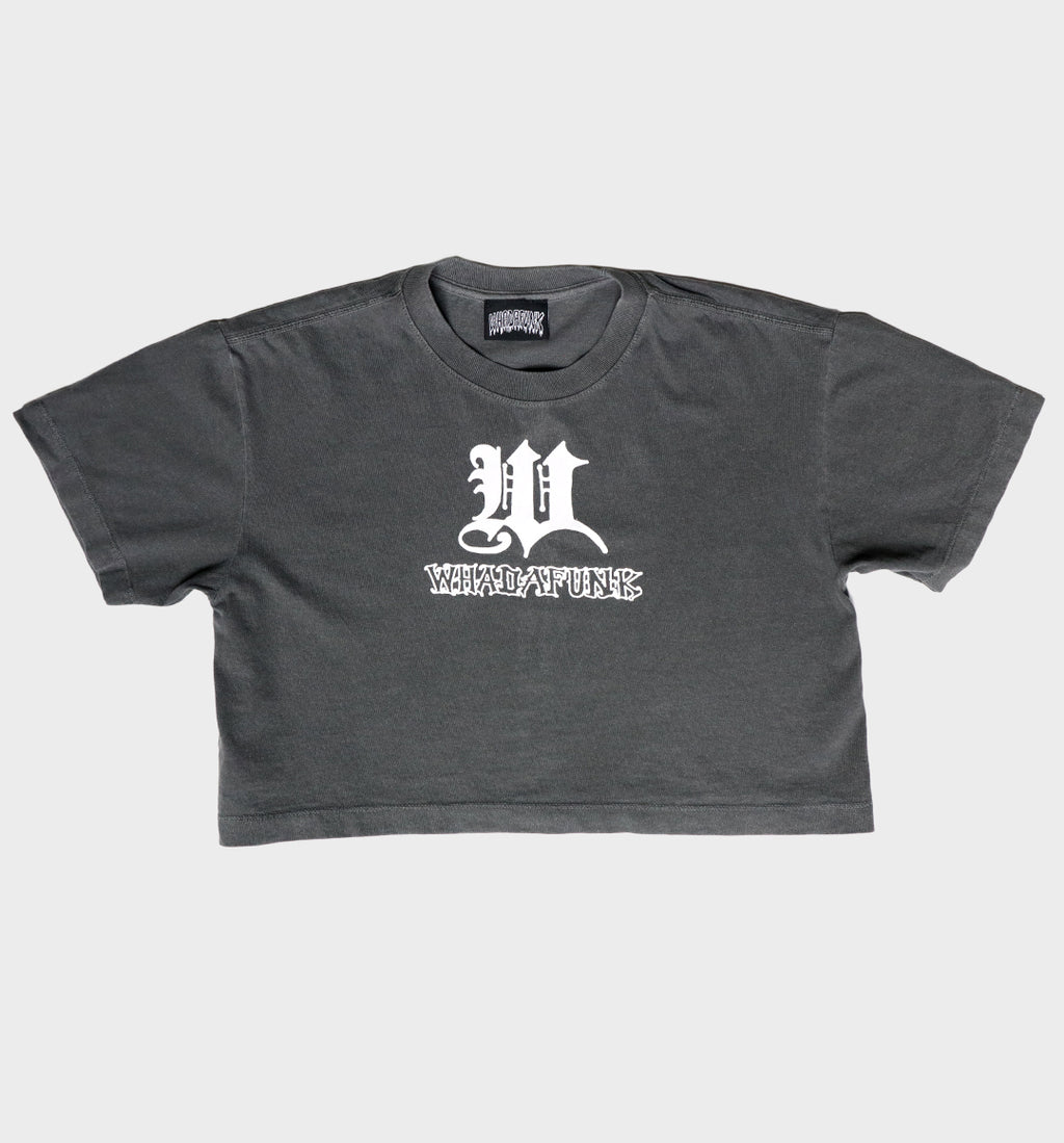 Whadafunk Cracked Skull Women's Crop Tee