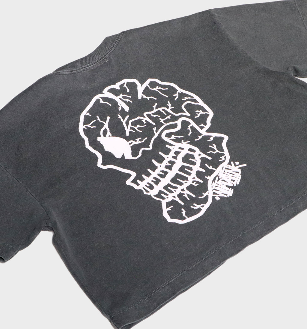 Whadafunk Cracked Skull Women's Crop Tee