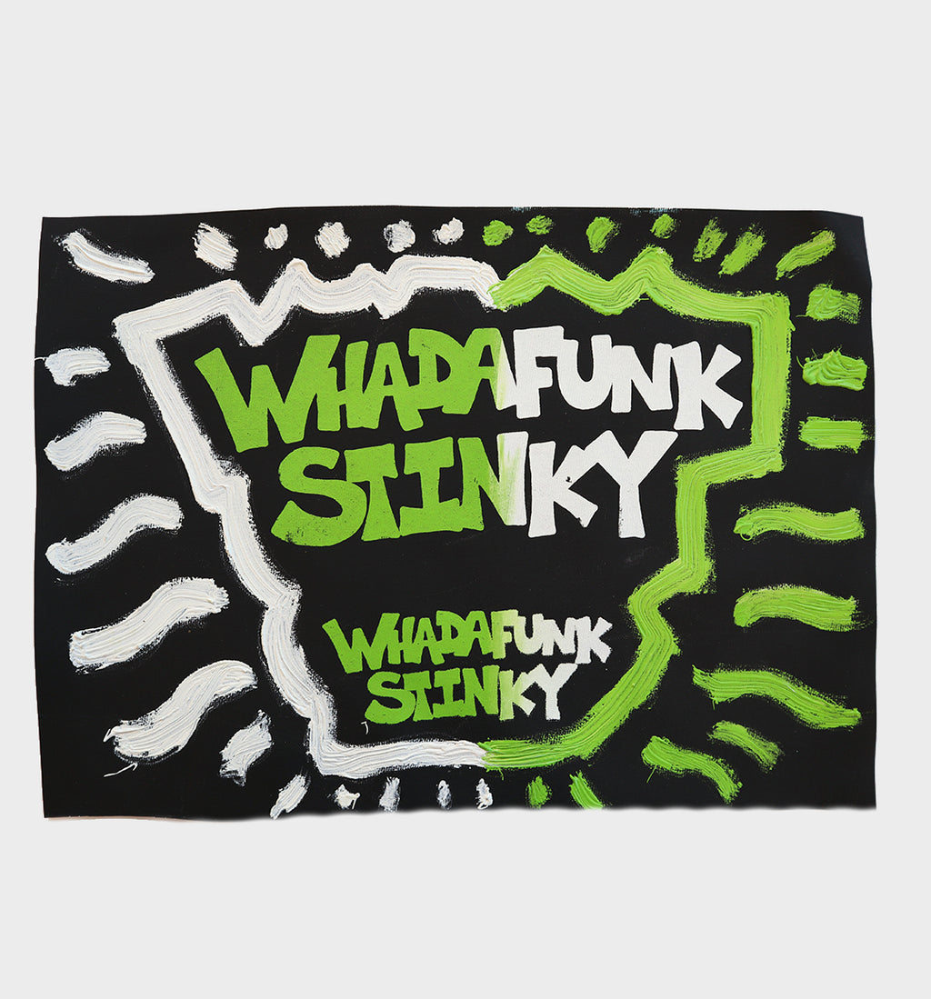 WHADAFUNK x STINKY Collab T-Shirt + Socks + Silkscreen Print Set