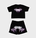 WHADAFUNK Pink Tribal Butterfly Womens Matching Set