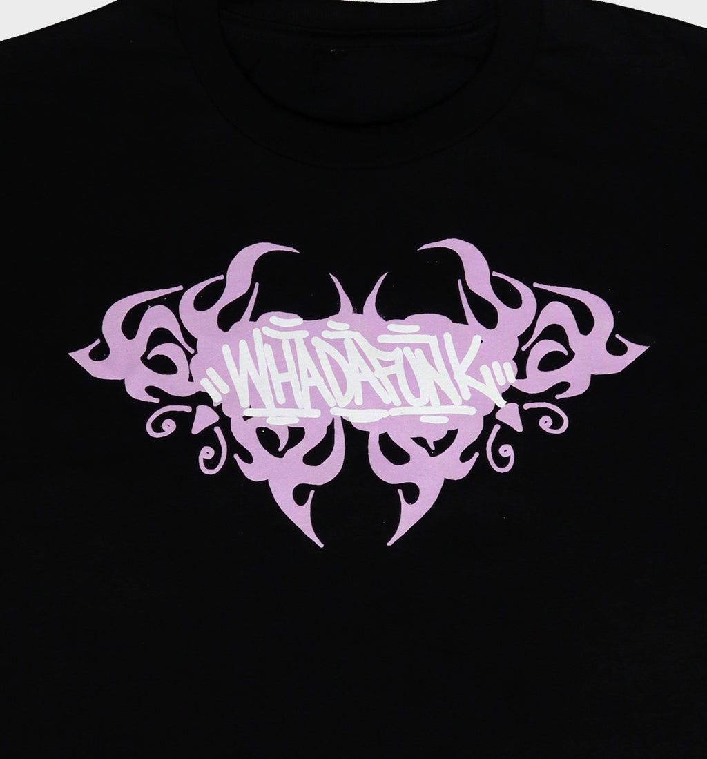 WHADAFUNK Pink Tribal Butterfly Women's Tee