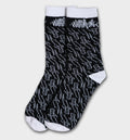 WHADAFUNK Black Dagger Socks featuring bold streetwear-inspired design.