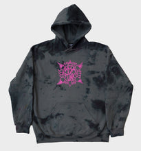 Load image into Gallery viewer, WHADAFUNK PINK FLOWER TIE DYE HOODIE FRONT
