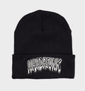 WHADAFUNK Drippy Funk Beanie with bold graphic design for streetwear lovers.