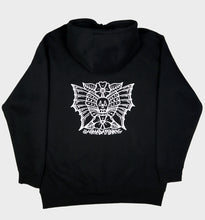 Load image into Gallery viewer, whadafunk skull butterfly hoodie back
