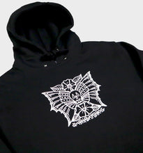 Load image into Gallery viewer, whadafunk skull butterfly hoodie front side
